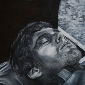 Картина под названием "Sleeper 2" - Loïc Desroeux, Подлинное произведение искусства, Масло
