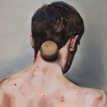 Картина под названием "The burden" - Loïc Desroeux, Подлинное произведение искусства, Масло