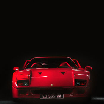 Φωτογραφία με τίτλο "1988 Ferrari F40" από Loïc Kernen, Αυθεντικά έργα τέχνης, Ψηφιακή φωτογραφία Τοποθετήθηκε στο Ξύλινο πά…