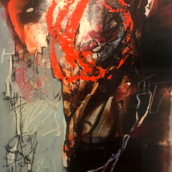 Peinture intitulée "Meka-lovers 1" par Loic Tarin (Doudoudidon), Œuvre d'art originale, Acrylique