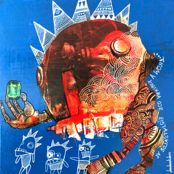 Pintura titulada "La Solastalgie d'Em…" por Loic Tarin (Doudoudidon), Obra de arte original, Acrílico