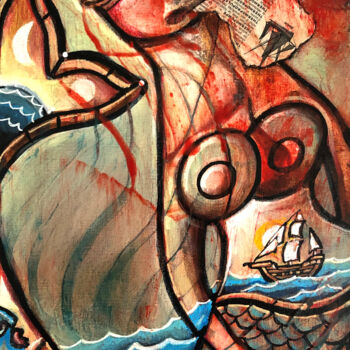 Peinture intitulée "CapHorn" par Loic Tarin (Doudoudidon), Œuvre d'art originale, Acrylique