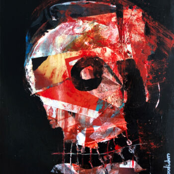 Painting titled "Human Radiography…" by Loic Tarin (Doudoudidon), Original Artwork, Acrylic