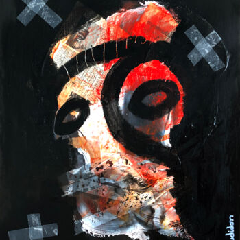 Peinture intitulée "Human Radiography c…" par Loic Tarin (Doudoudidon), Œuvre d'art originale, Acrylique