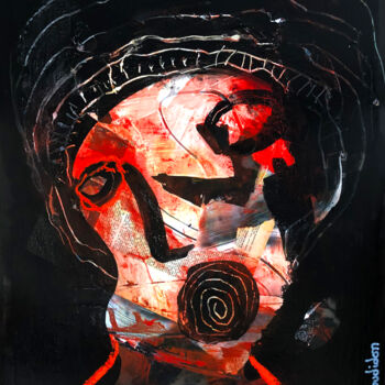 Schilderij getiteld "Human Radiography s…" door Loic Tarin (Doudoudidon), Origineel Kunstwerk, Acryl