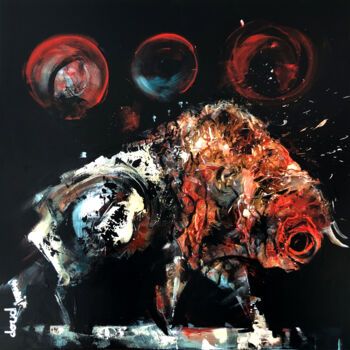 Peinture intitulée "Réjouissantes explo…" par Loic Tarin (Doudoudidon), Œuvre d'art originale, Acrylique Monté sur Châssis e…