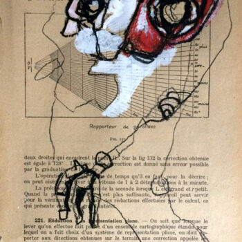 Рисунок под названием "monstre éducatif 2" - Loic Tarin (Doudoudidon), Подлинное произведение искусства, Карандаш