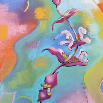 Painting titled "Salvia dansante" by Loïs Bamboux, Original Artwork, Pastel