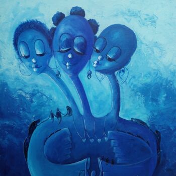 Painting titled "Togetherness series…" by Loje Oluwaseun Loje, Original Artwork, Acrylic