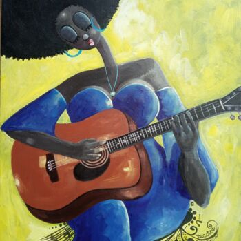 Painting titled "Melody of healing" by Loje Oluwaseun Loje, Original Artwork, Acrylic