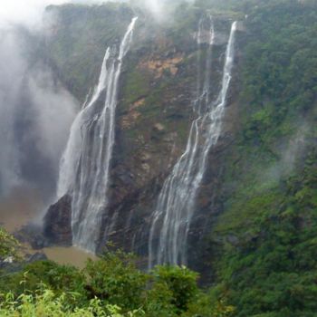 Фотография под названием "Jog falls  Karnataka" - Lokeswara Rao, Подлинное произведение искусства