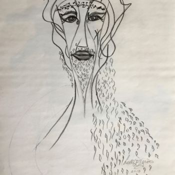 「Salah ad-Din    -…」というタイトルの描画 Lola Èlysèesによって, オリジナルのアートワーク, 鉛筆