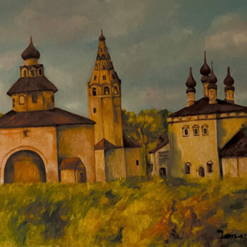 Pintura intitulada "Monastère Saint Ale…" por Lola Jumaeva Novikova, Obras de arte originais, Óleo