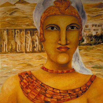 Malerei mit dem Titel "Ramsès XII" von Lola Jumaeva Novikova, Original-Kunstwerk, Öl
