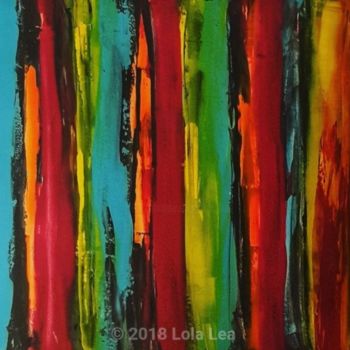 Peinture intitulée "Abstrait" par Lola Lea, Œuvre d'art originale, Acrylique