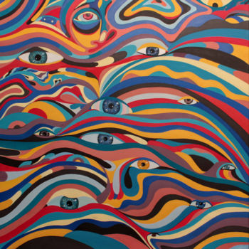 Pintura intitulada "Ocean of Consciousn…" por Suriko, Obras de arte originais, Acrílico