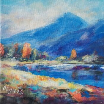 Pittura intitolato "Blue Ridge Mountain…" da Olga Tsyhypko, Opera d'arte originale, Acrilico Montato su Telaio per barella i…