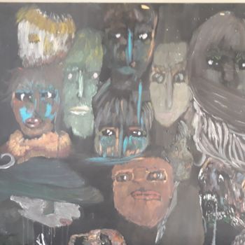 Painting titled "All of us" by Lili Arpal, Original Artwork, Oil