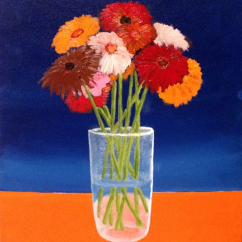 「flowers-4-color-har…」というタイトルの絵画 Alex Titenkovによって, オリジナルのアートワーク, オイル