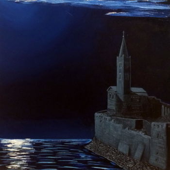 Painting titled "Porto Venere." by Alex Titenkov, Original Artwork, Oil