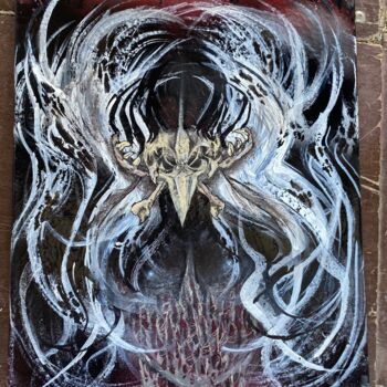 Peinture intitulée "Sorcière de l’enfer…" par Loliflex, Œuvre d'art originale, Acrylique Monté sur Châssis en bois