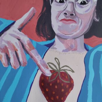 Pintura titulada "God gave me a straw…" por Laure Maniere, Obra de arte original, Gouache