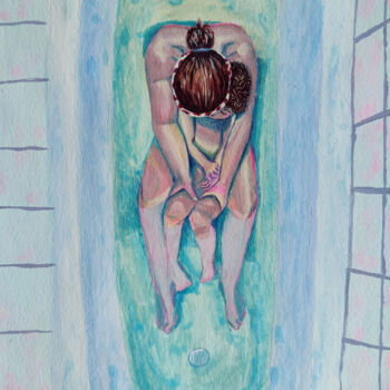 图画 标题为“Hug” 由Laure Maniere, 原创艺术品, 水粉