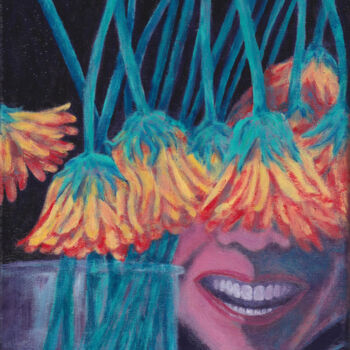 "Blossoming" başlıklı Tablo Laure Maniere tarafından, Orijinal sanat, Guaş boya
