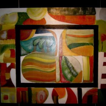 Peinture intitulée "les 3 tilleuls et l…" par Loma, Œuvre d'art originale