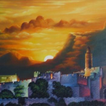 Painting titled "Jerusalem" by Igor Lomei, Original Artwork, Oil