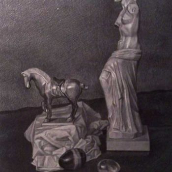 Schilderij getiteld "Sculpture" door Lonesloane, Origineel Kunstwerk, Olie