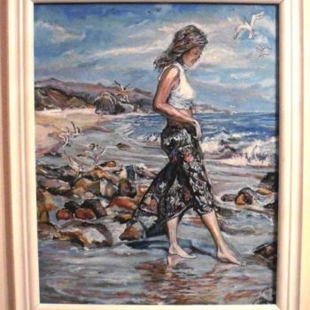 Painting titled "Marina (part 2)" by Vranceanu Aurelian, Original Artwork, Oil