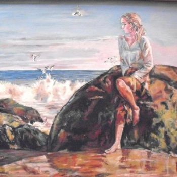 Painting titled "Marina (part4)" by Vranceanu Aurelian, Original Artwork, Oil