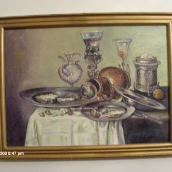 Painting titled "silver" by Vranceanu Aurelian, Original Artwork, Oil