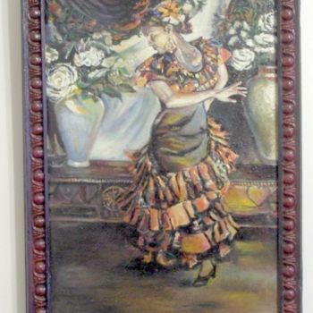 Painting titled "Spanish dancer" by Vranceanu Aurelian, Original Artwork, Oil