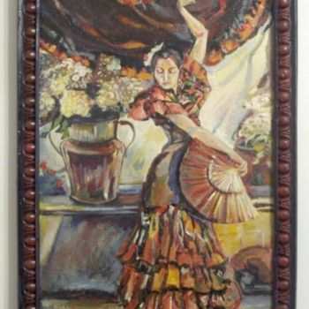 Peinture intitulée "Spanish dancer (2)" par Vranceanu Aurelian, Œuvre d'art originale, Huile