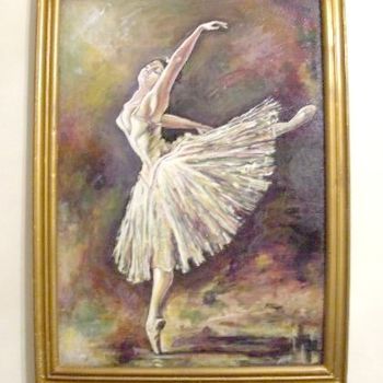 Painting titled "balerina dance" by Vranceanu Aurelian, Original Artwork, Oil