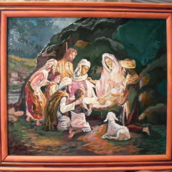 Painting titled "birth" by Vranceanu Aurelian, Original Artwork, Oil