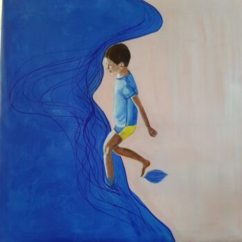 Картина под названием "Departure" - Lonicera, Подлинное произведение искусства, Масло
