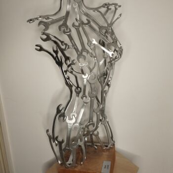 Sculpture titled "rosie" by Looki0732, Original Artwork, Stainless Steel
