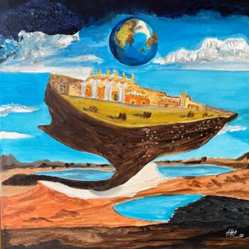 Malerei mit dem Titel "Le palais de Zeus" von Lookus Art, Original-Kunstwerk, Acryl