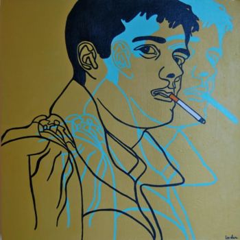 Pintura titulada "smoking n°1" por Loo Nam, Obra de arte original