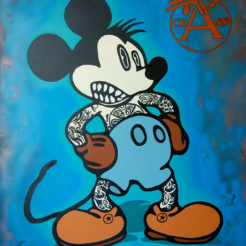 Painting titled "Who killed Minnie ?" by Loo Nam, Original Artwork