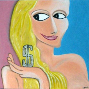 "Miss Blonde" başlıklı Tablo Helene tarafından, Orijinal sanat, Petrol