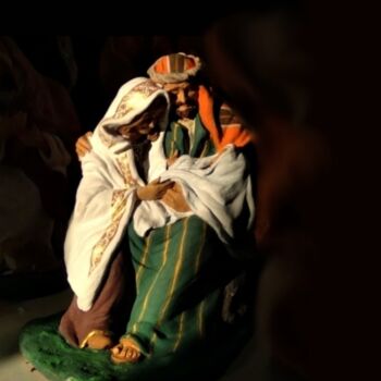 Skulptur mit dem Titel "Holy Family" von Arley Lopes, Original-Kunstwerk, Keramik