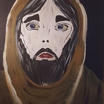 Painting titled "Jésus-Christ" by Élisa Jau, Original Artwork, Acrylic