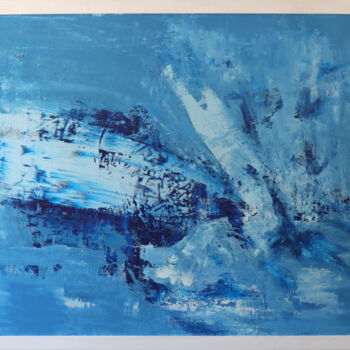 Pittura intitolato "Original Art, Blue…" da Lora Pavlova, Opera d'arte originale, Olio