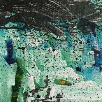 Peinture intitulée "Black Rain 1986-1" par Lora Pavlova, Œuvre d'art originale, Acrylique