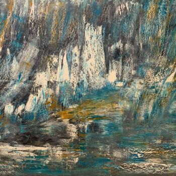 Peinture intitulée "Abstract mountain" par Lora Pavlova, Œuvre d'art originale, Huile