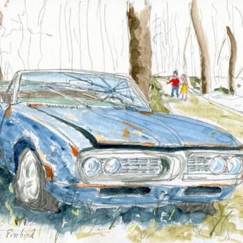"Pontiac Firebird" başlıklı Tablo Loran De Cevinne tarafından, Orijinal sanat, Suluboya
